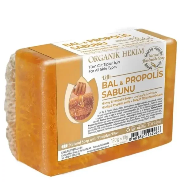 Organik Hekim Kabak Lifli Ballı & Propolis Sabun 120 Gr