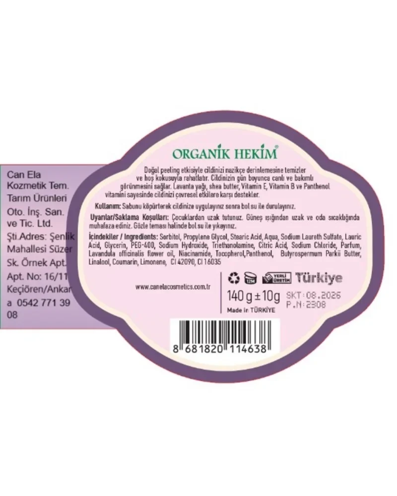 Organik Hekim Lavanta Sabunu 140 Gr