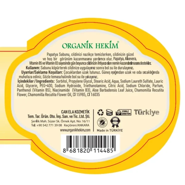 Organik Hekim Papatya Sabunu 140 Gr