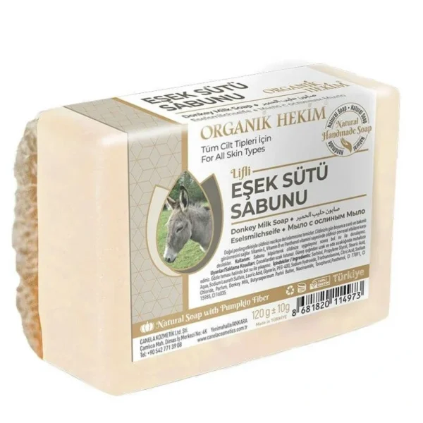 Organik Hekim Kabak Lifli Eşek Sütü & Bal Sabunu 120 Gr